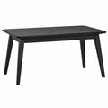 Table à manger Faverino en bois noir, style contemporain, dimensions 120x75x75 cm, surface lisse et moderne.